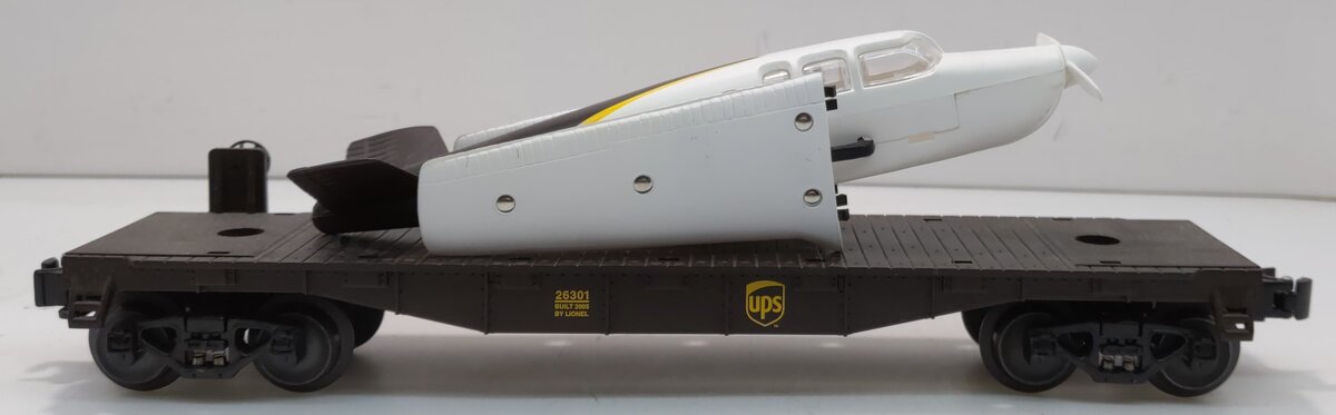 Lionel 6-26301 O Gauge UPS Flatcar with Airplane LN/Box