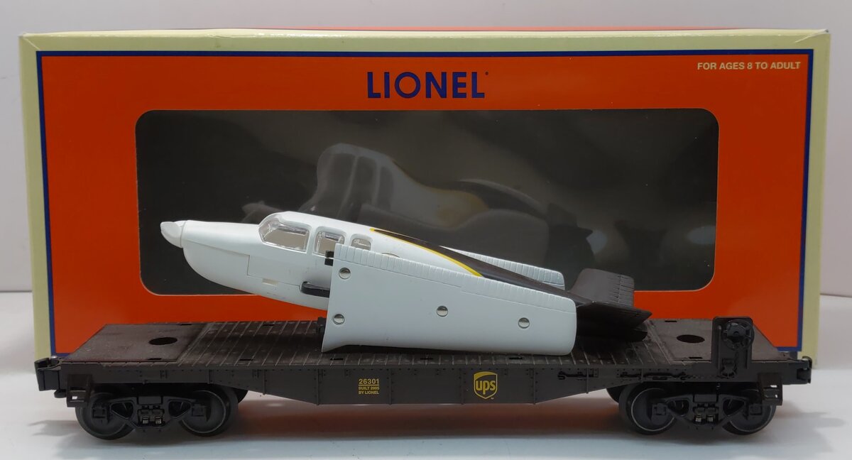 Lionel 6-26301 O Gauge UPS Flatcar with Airplane LN/Box