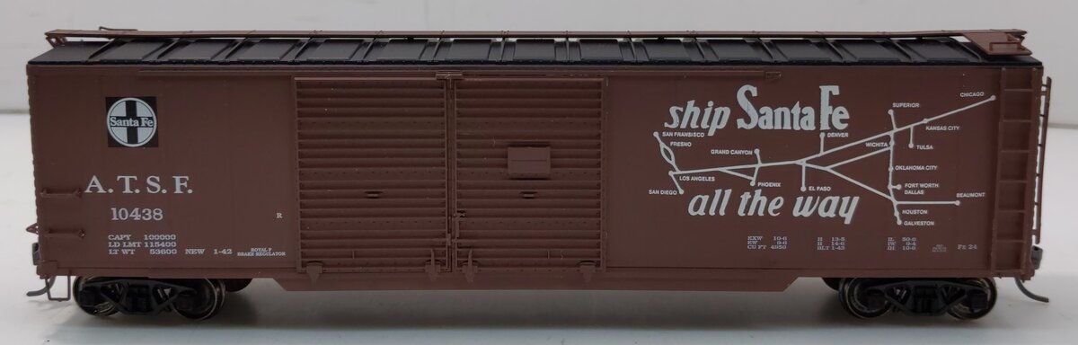 Proto 2000 8400 HO AT&SF 50' Automobile Box Car # 10438 w/Dreadnaught Ends Kit