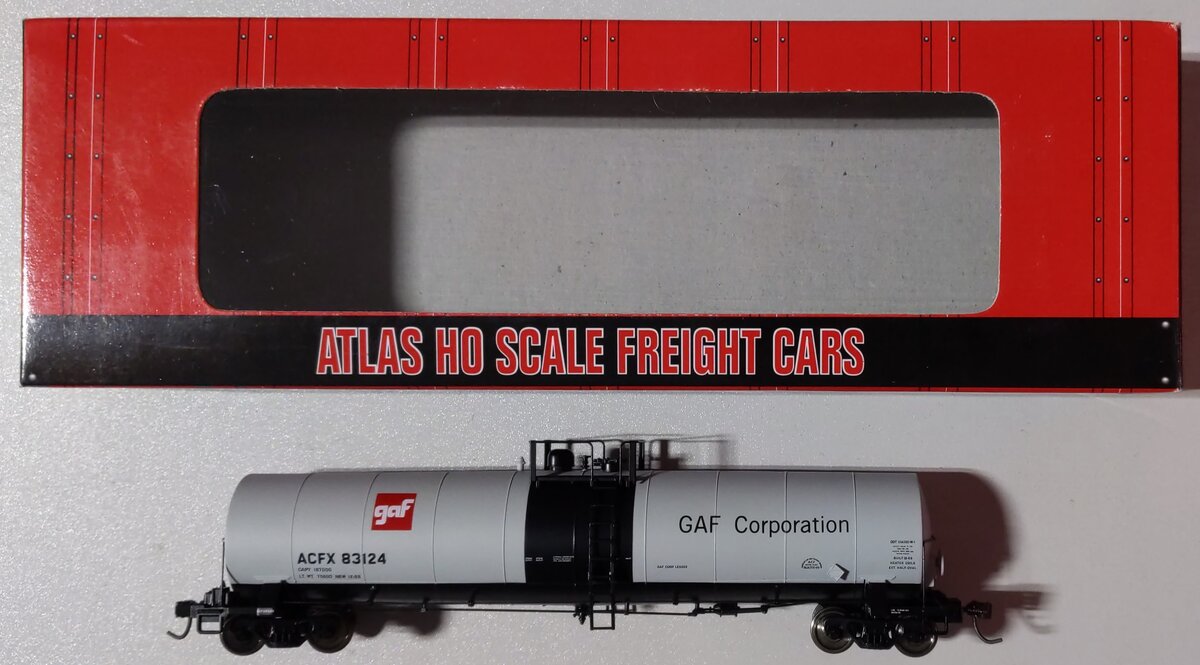 Atlas 1621-2 HO GAF ACF 23,500 Gallon Tank Car #83124 LN/Box