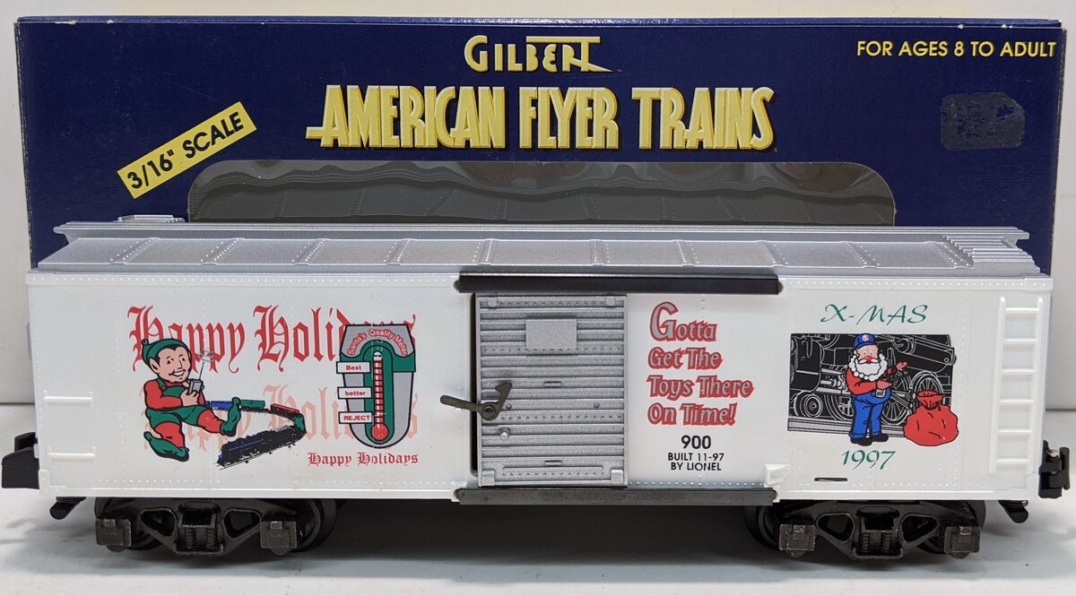 American Flyer 6-48327 S Gauge 1997 Christmas Boxcar #900 LN/Box