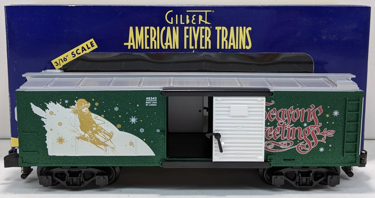 American Flyer 6-48342 S Gauge 2001 Christmas Boxcar LN/Box