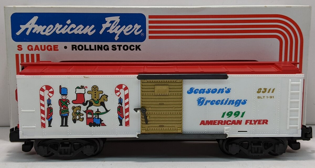 American Flyer 6-48311 S Scale 1991 Season's Greetings Boxcar #8311 LN/Box
