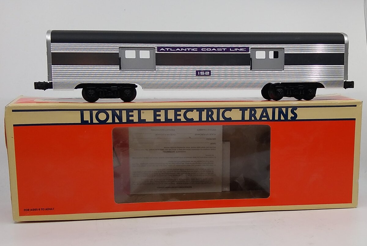 Lionel 6-29127 O Gauge Atlantic Coast Line Aluminum Baggage Car #152 LN/Box
