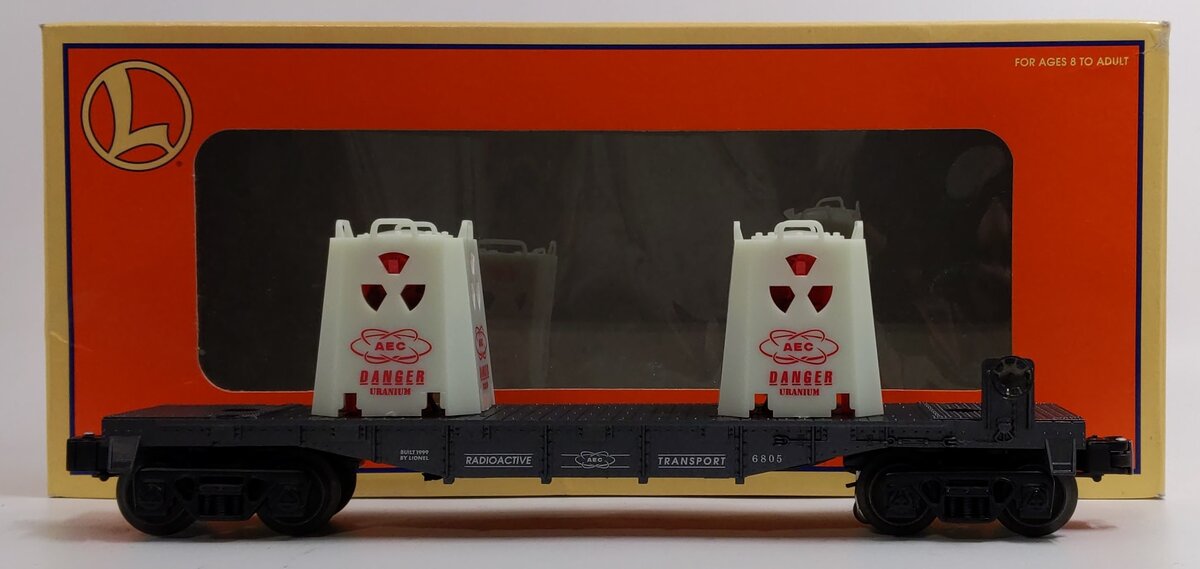 Lionel 6-36006 O Gauge AEC Flatcar #6805 with Uranium Load LN/Box