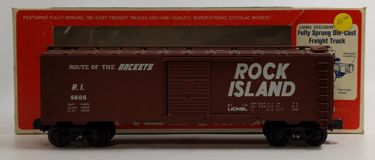 Lionel 6-9806 O Gauge Rock Island Boxcar #9806 EX/Box