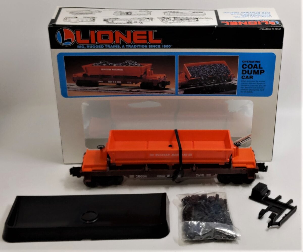 Lionel 6-16634 O Gauge Western Maryland Coal Dump Car #16634 LN/Box