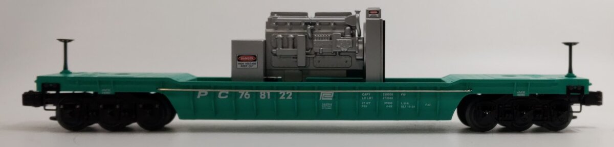 Lionel 6-36094 O Gauge Pennsylvania Central Well Car w/ Condensor Load LN/Box