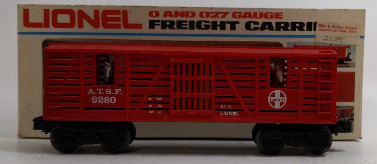 Lionel 6-9280 O Gauge Santa Fe Horse Transport Car NIB