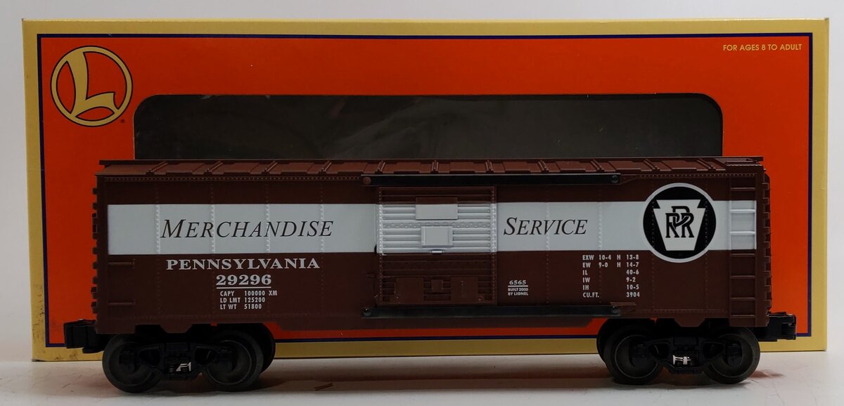 Lionel 6-29296 O Gauge 6565 Pennsylvania Merchandise Service Box Car LN/Box