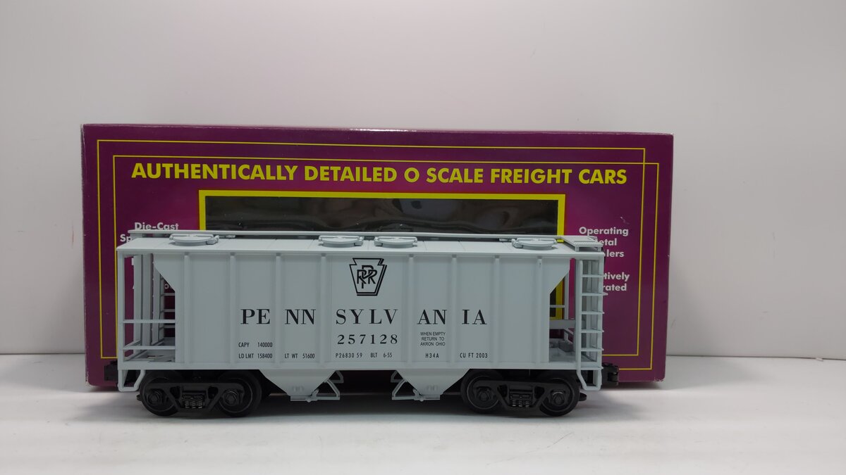 MTH 20-97106 O Gauge Pennsylvania Premier PS-2 Hopper Car #257128 LN/Box