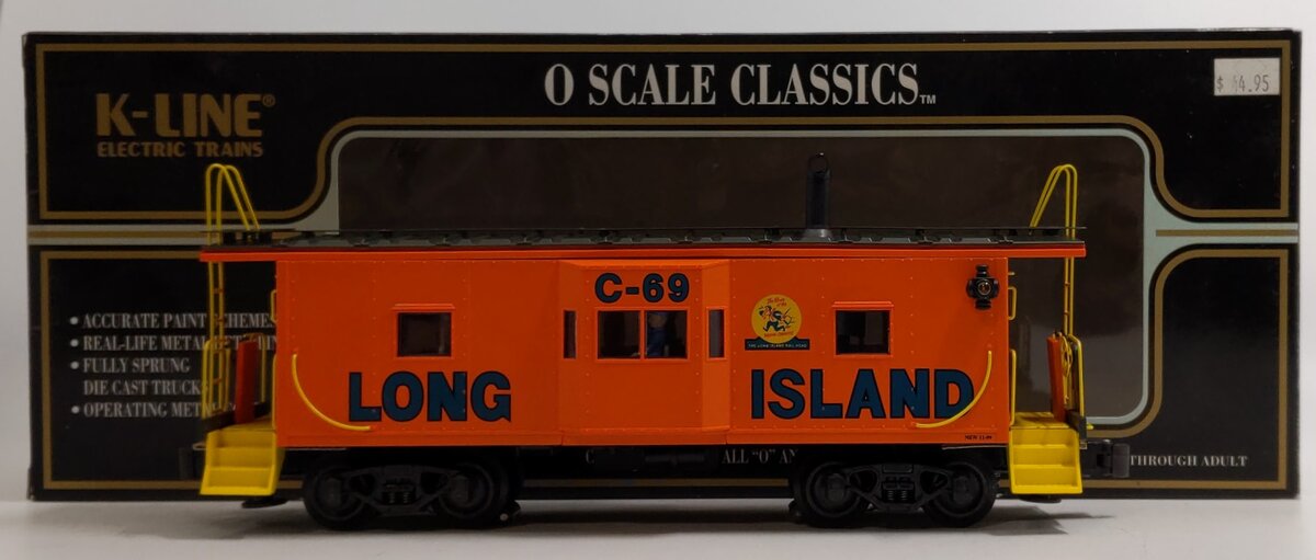 K-Line K612-3741 O Gauge Long Island Bay Window Caboose #C-69 LN/Box