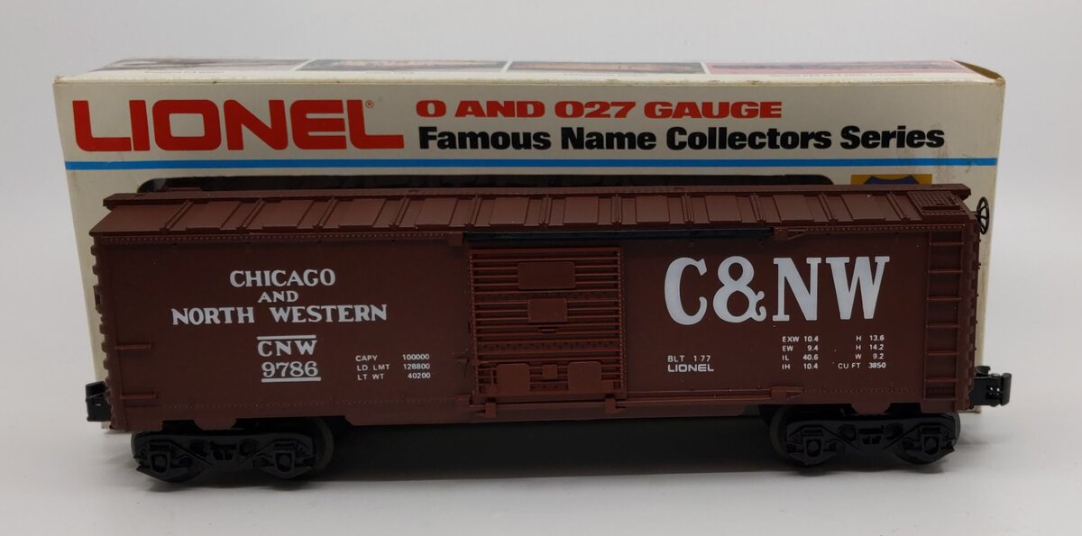Lionel 6-9786 O Gauge Chicago & North Western Boxcar #9786 LN/Box