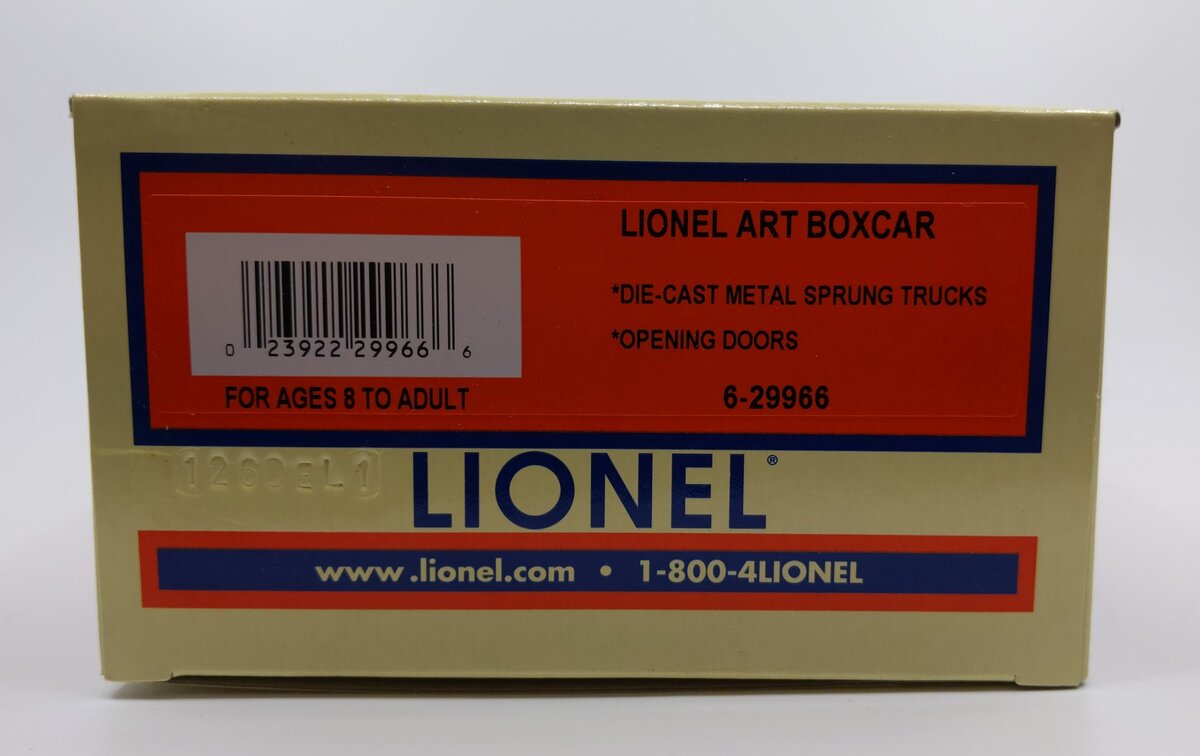 Lionel 6-29966 O Gauge Lionel Art Boxcar EX/Box