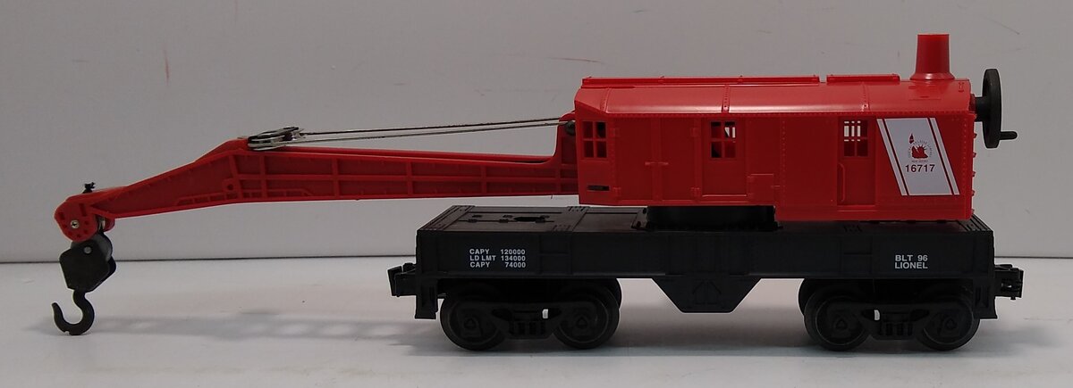 Lionel 6-16717 O Gauge Jersey Central Four Wheel Crane Car LN/Box