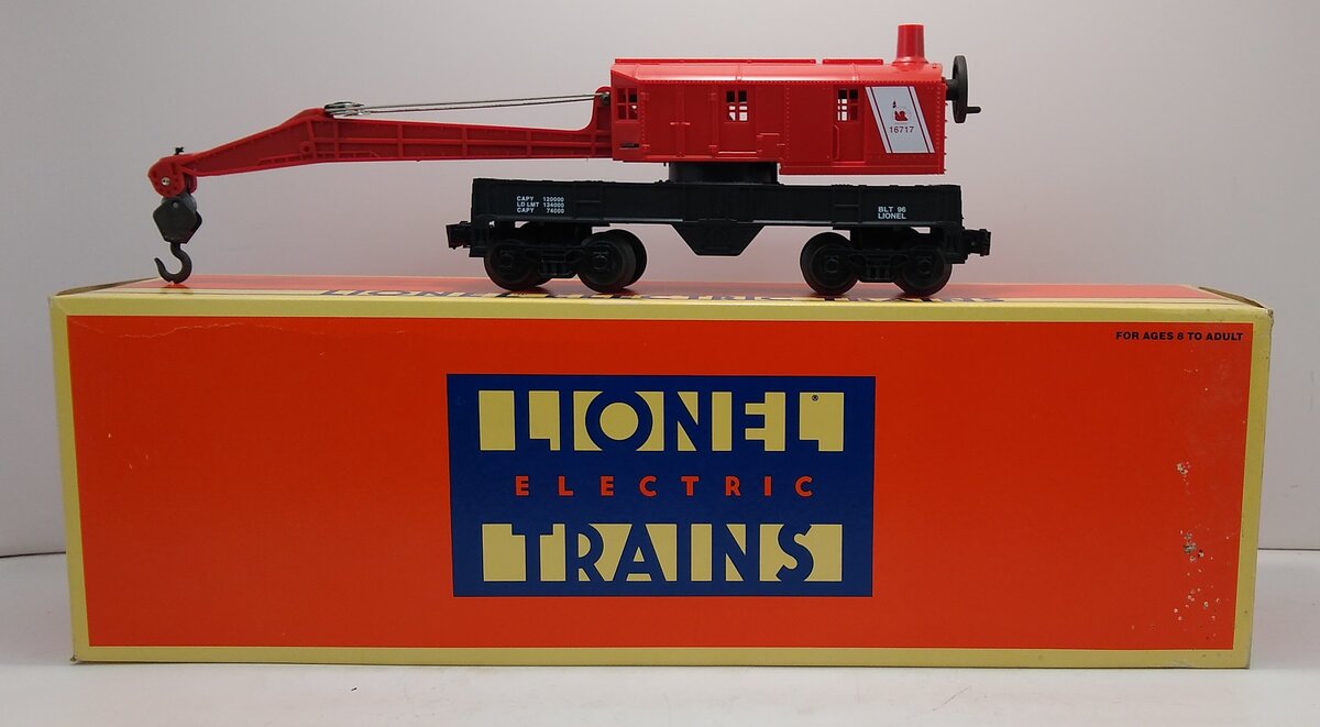 Lionel 6-16717 O Gauge Jersey Central Four Wheel Crane Car