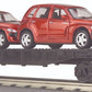 MTH 30-76039 O MTH Auto Transportation Flatcar w/ 2 Red PT Cruisers EX/Box