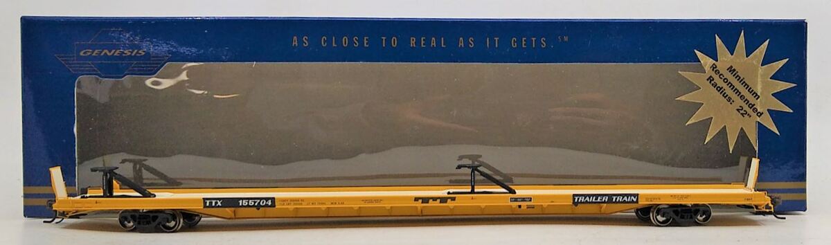 Athearn G29564 HO TTX/Yellow F89F Flat Car #155704
