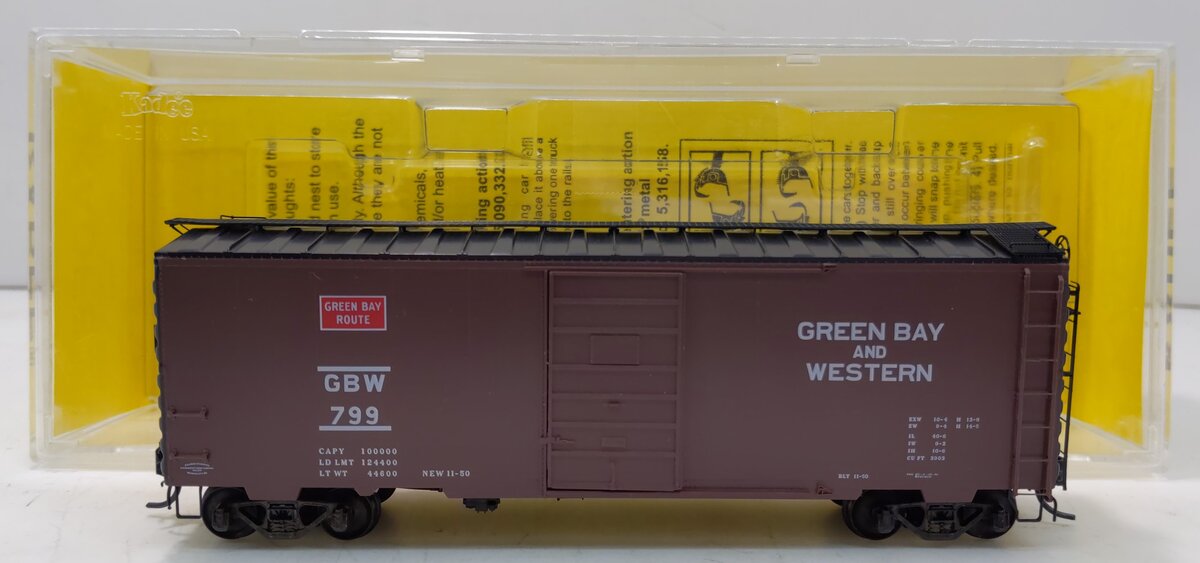 Kadee 4016 HO Green Bay & Western 40' PS-1 Boxcar #799 LN/Box
