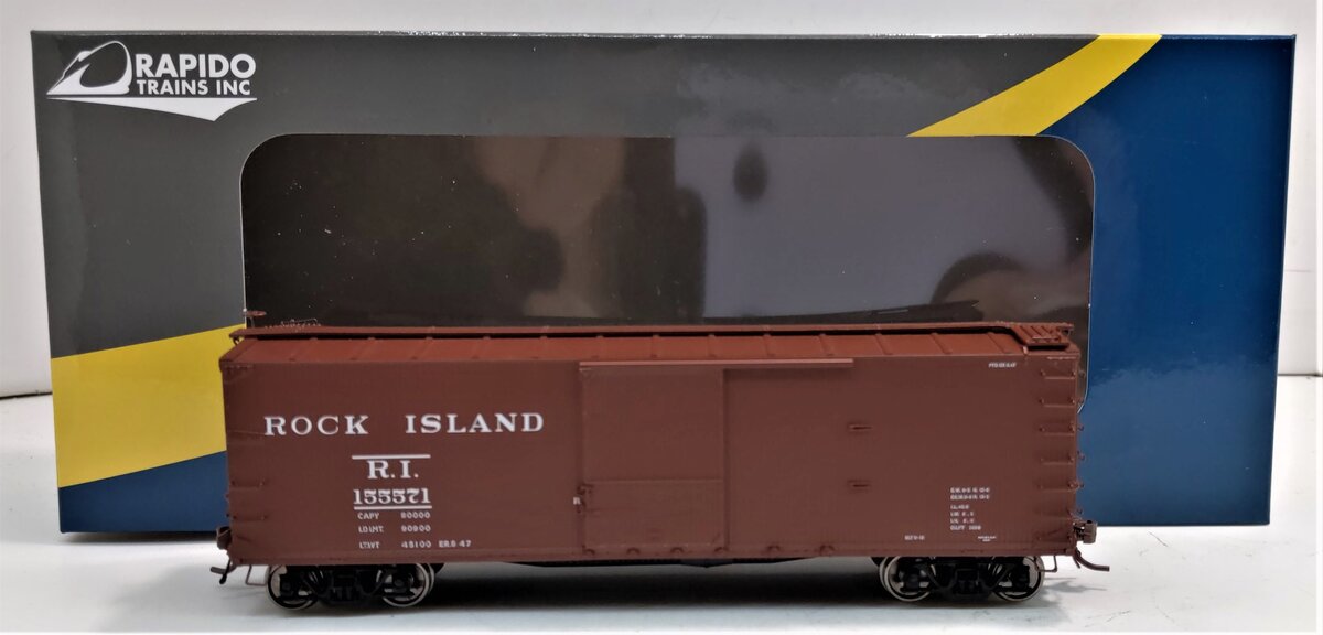 Rapido Trains 130103-1 HO Rock Island USRA D-S Boxcar #155571 LN/Box
