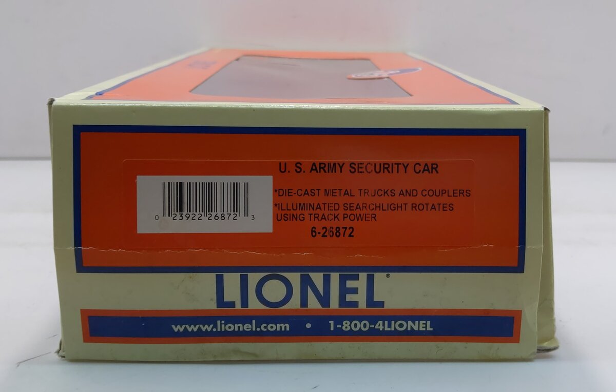 Lionel 6-26872 O Gauge U.S. Army Security Car #26872