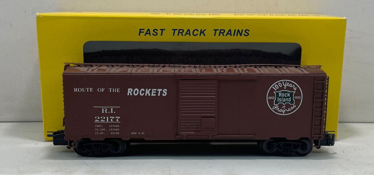 American Models 1142 S Gauge Rock Island 40' Box Car #22177 (Hi-Rail) LN/Box