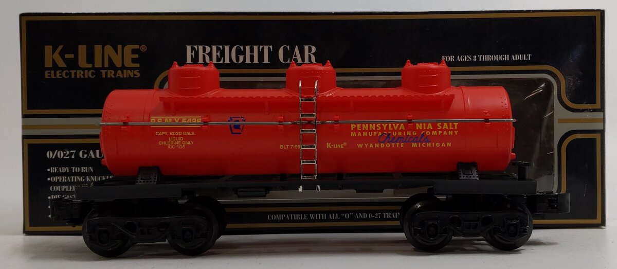 K-Line K5426 O Gauge Pennsylvania Salt Co. Triple Dome Tank Car LN/Box