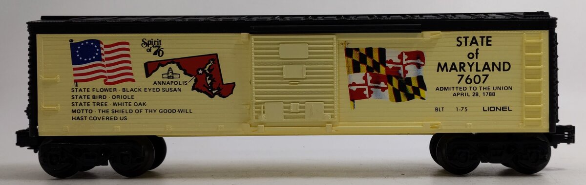 Lionel 6-7607 O Gauge State of Maryland Boxcar #7607 LN/Box