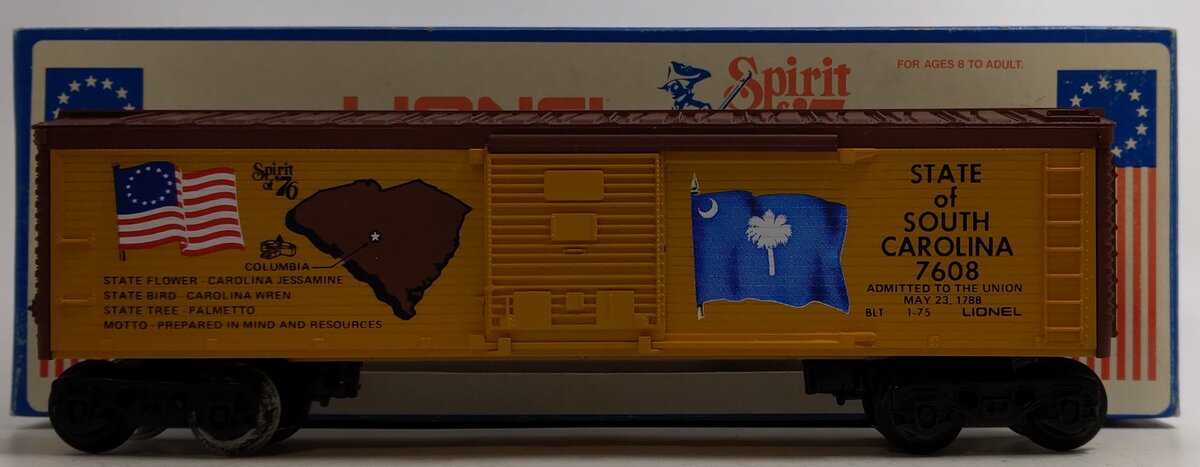 Lionel 6-7608 O Gauge State of South Carolina Boxcar #7608 LN/Box