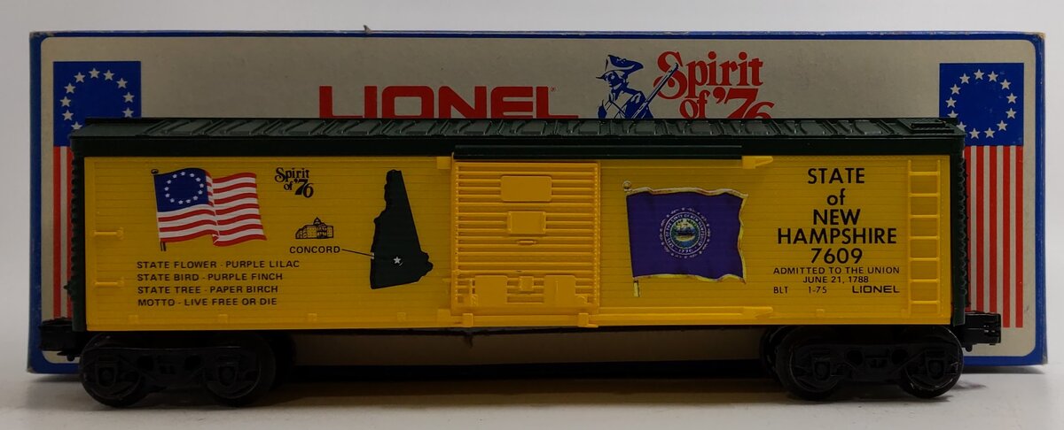 Lionel 6-7609 O Gauge State of New Hampshire Boxcar #7609 LN/Box