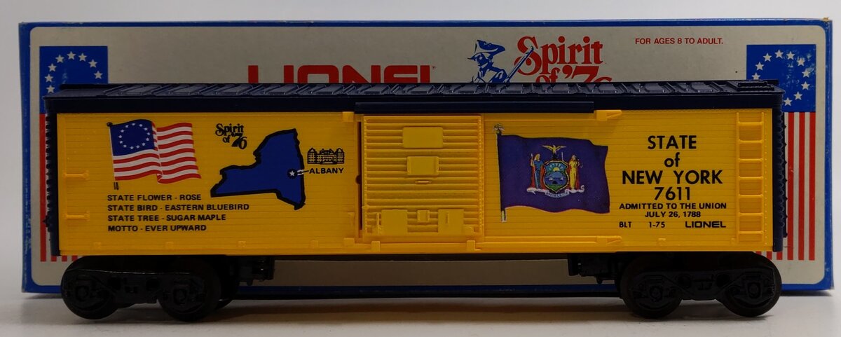Lionel 6-7611 O Gauge State of New York Boxcar #7611 LN/Box