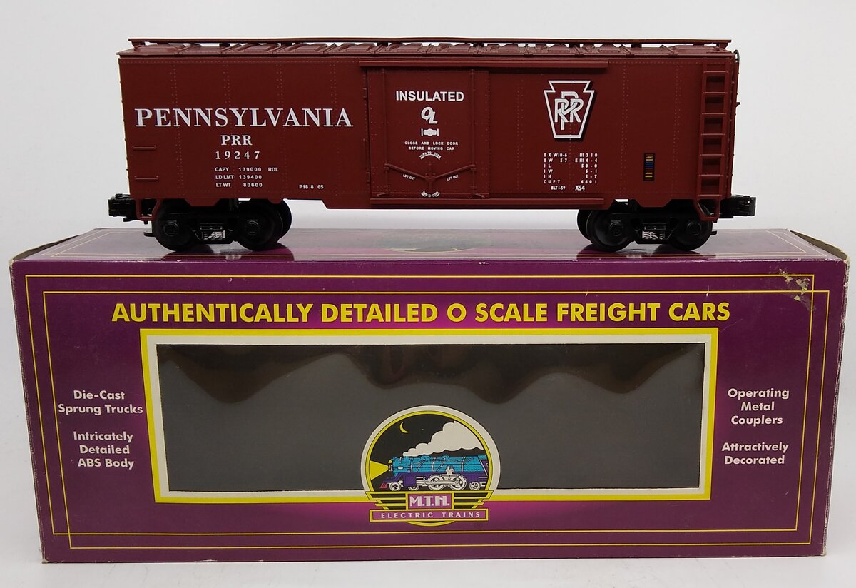 MTH 20-94009 O Pennsylvania Railroad 40' Single Door Reefer Car #19247 LN/Box