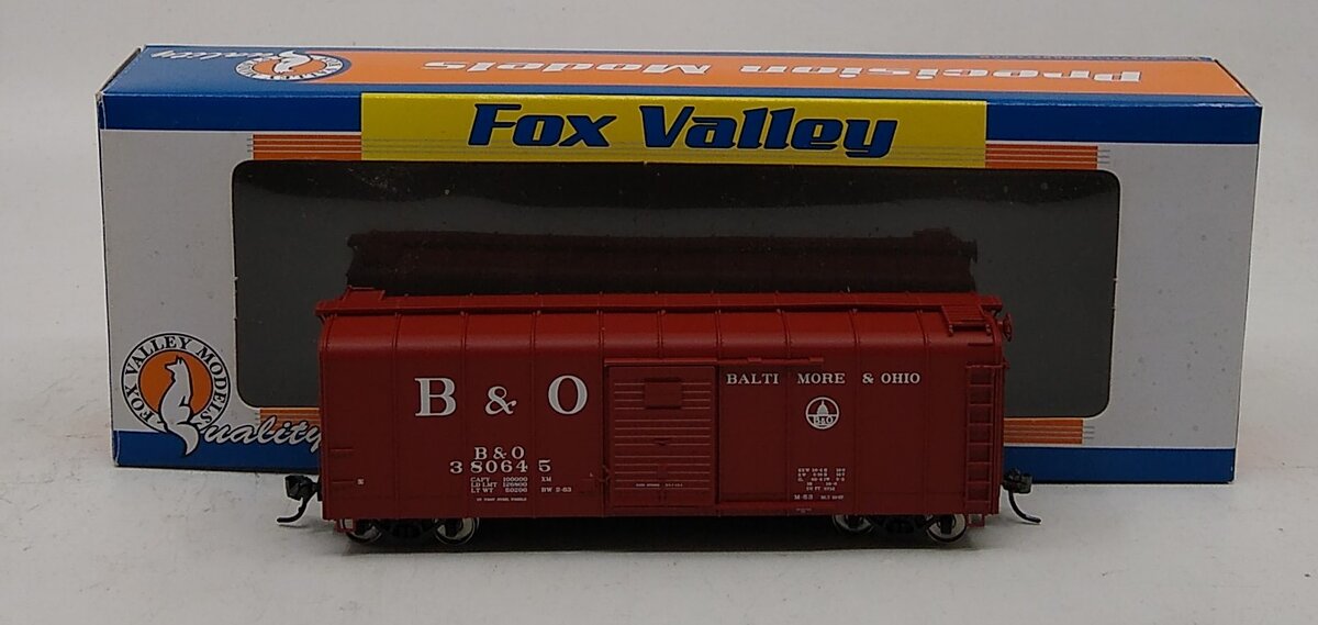 Fox Valley Models 30308 HO Scale Baltimore & Ohio Wagontop Boxcar #380645