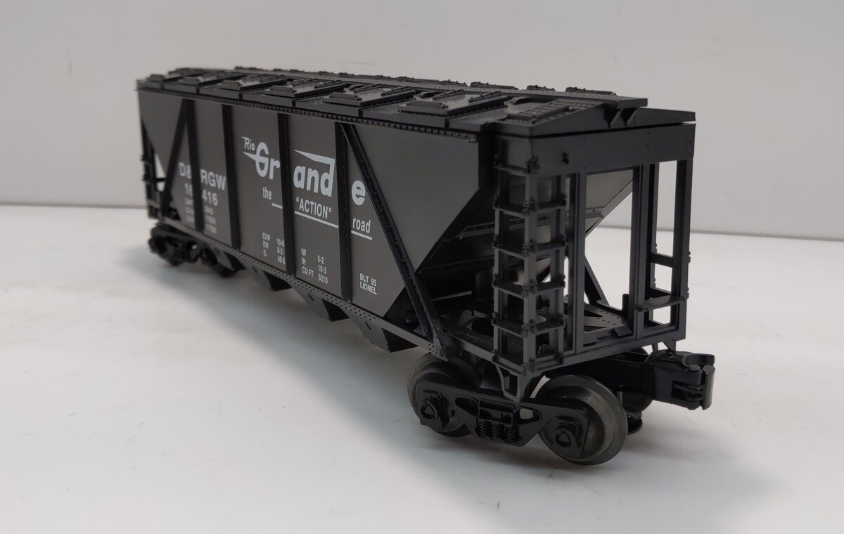Lionel 6-16416 O Gauge Denver & Rio Grande 4-Bay Hopper with Cover LN