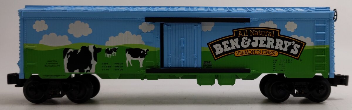 Lionel 6-52481 O Gauge 2008 TCA Convention Ben and Jerry's Refrigerator Car LN/Box