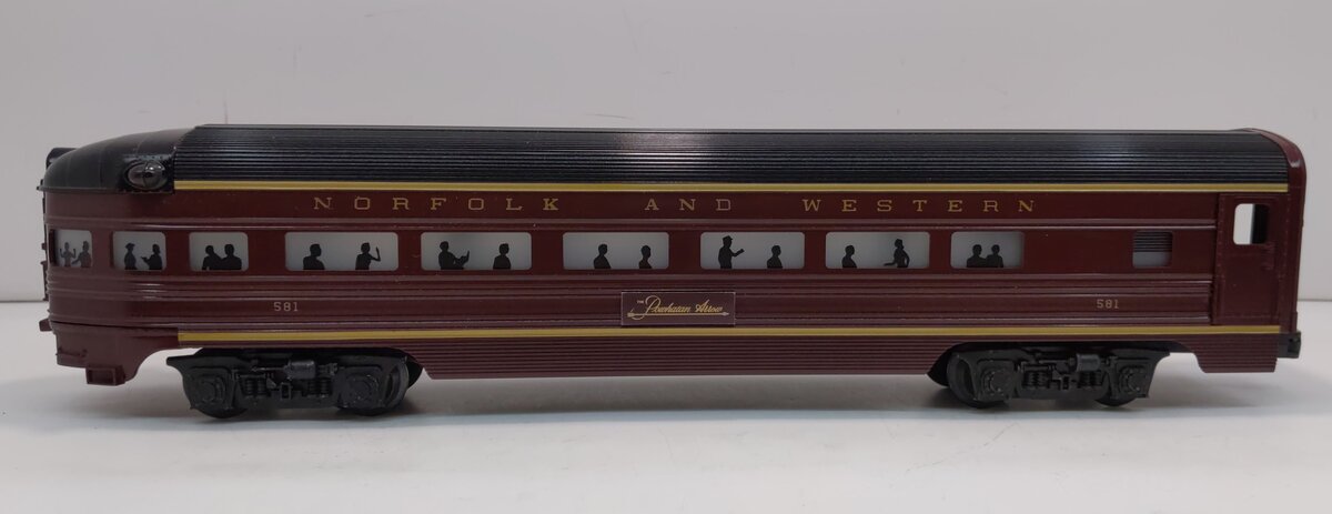 Lionel 6-9566 O Gauge Norfolk & Western Aluminum Observation Car #581 LN/Box