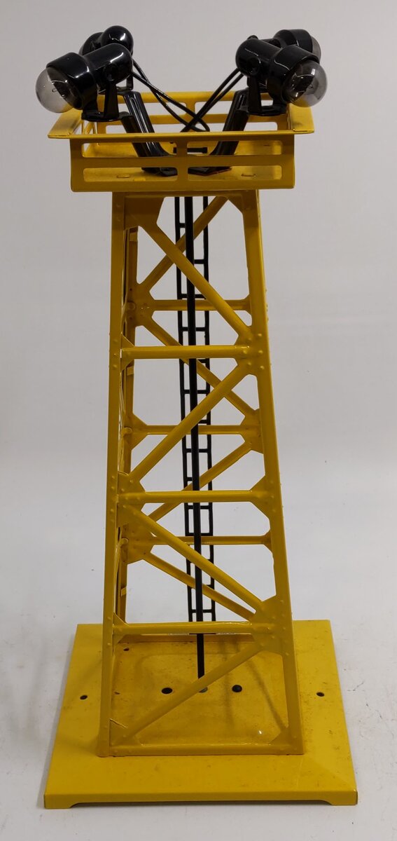 MTH 30-9025 O Gauge Yellow Floodlight Tower #395 LN/Box