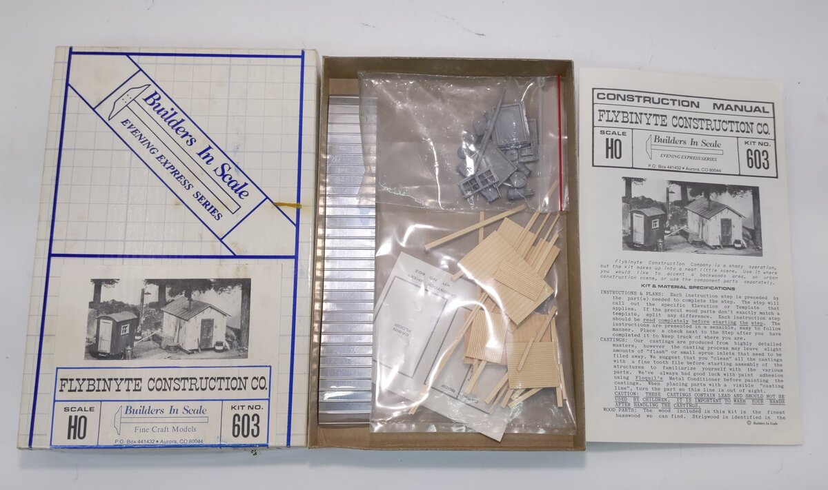 Builders-in-Scale 603 HO Scale Fine Craft Models Flybinite Construction Co. Kit