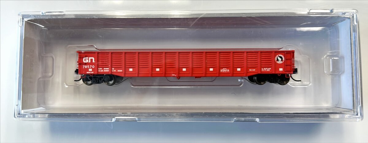 Trainworx Inc 25202-11 N Great Northern 52'6" Corrugated Gondola #78570