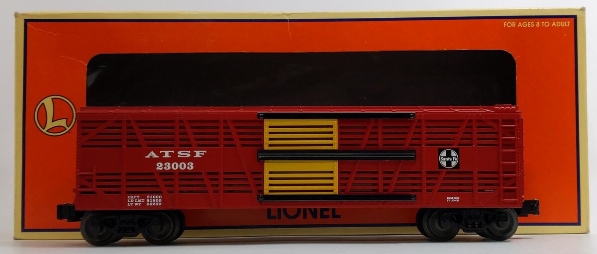 Lionel 6-19553 O Gauge Santa Fe Stock Car #23003 LN/Box