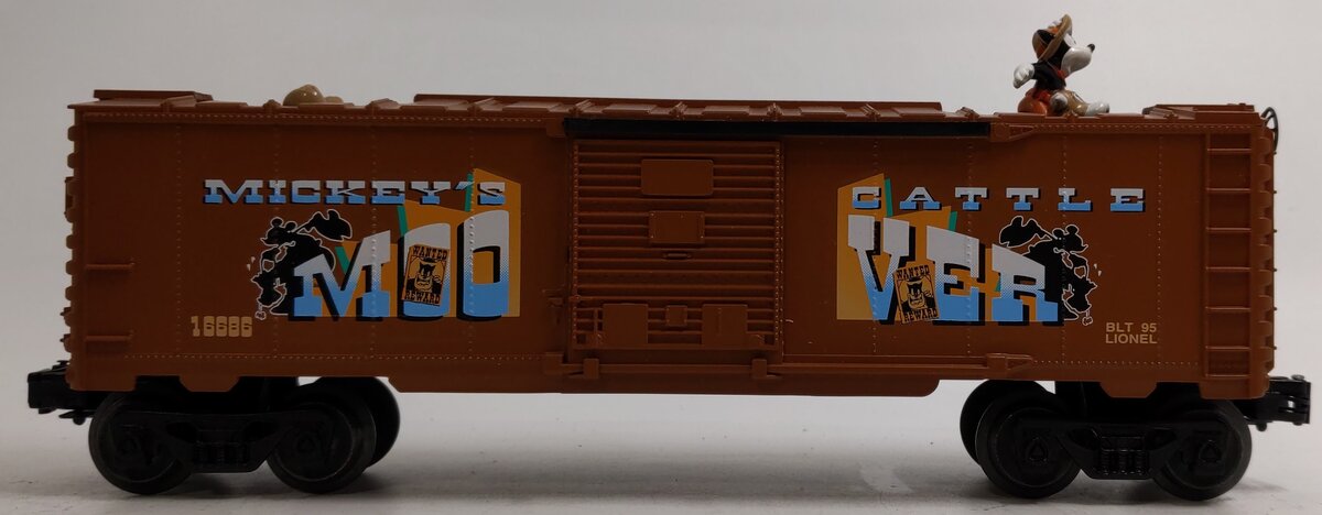 Lionel 6-16686 O Gauge Disney Mickey Mouse & Big Bad Pete Boxcar LN/Box
