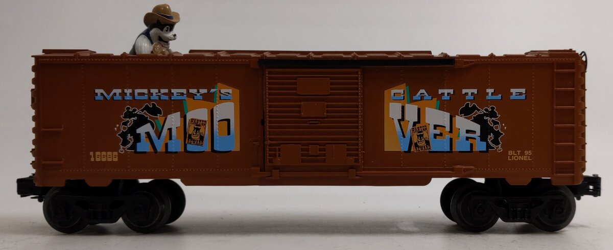 Lionel 6-16686 O Gauge Disney Mickey Mouse & Big Bad Pete Boxcar LN/Box