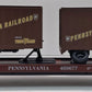 MTH 20-98104 O Gauge Pennsylvania Flatcar #469677 with Pennsylvania Trailers LN/Box