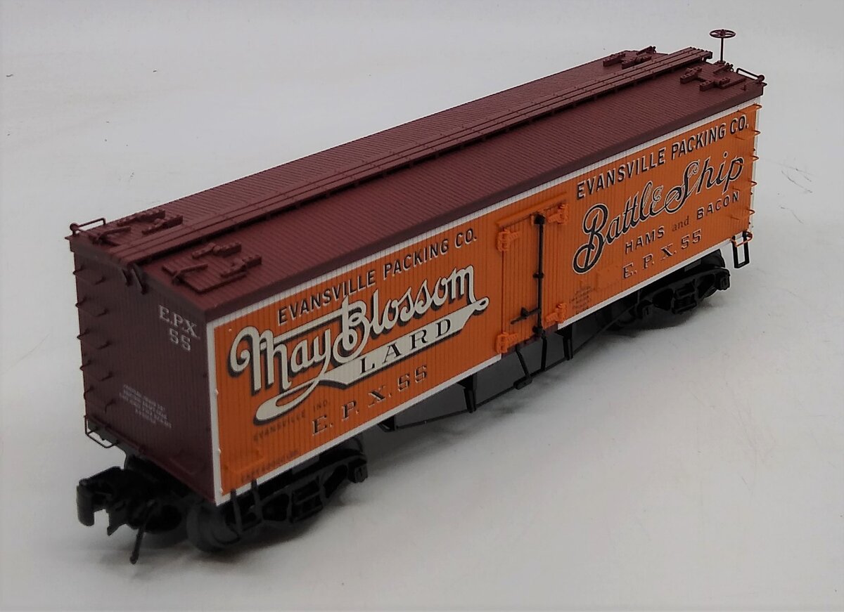 Atlas 8032-2 O Evansville Packing Woodside Reefer Car #55 (3-Rail) NIB