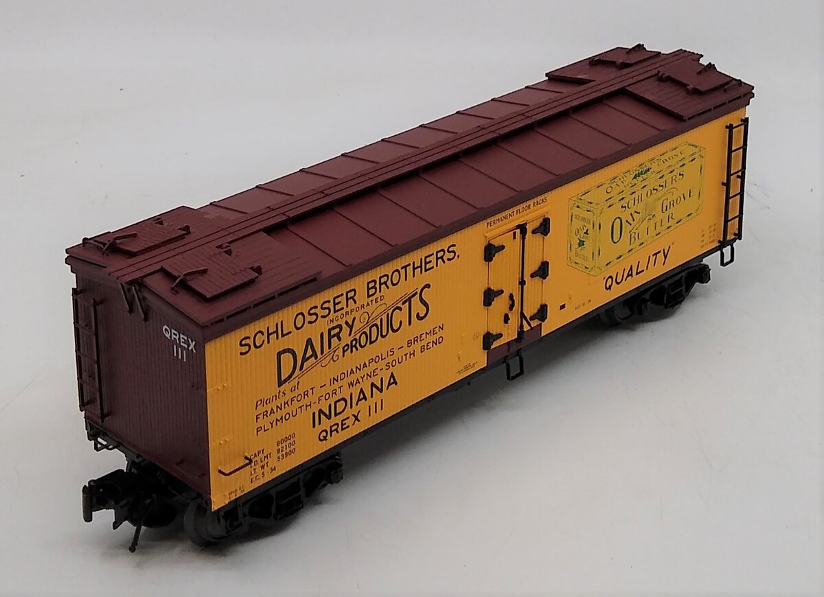 ATLAS 8154-2 O Oak Grove Butter Wood Reefer Car [3-Rail] NIB