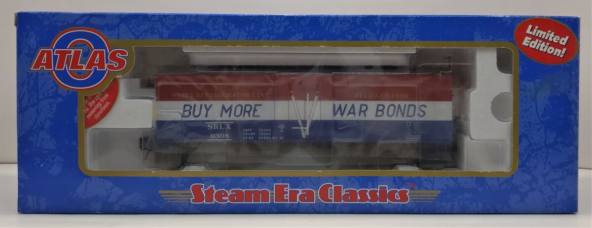 Atlas 8007-3 O Swift 'War Bonds" 36' Woodside Reefer Car #6308 (3Rail) LN/Box