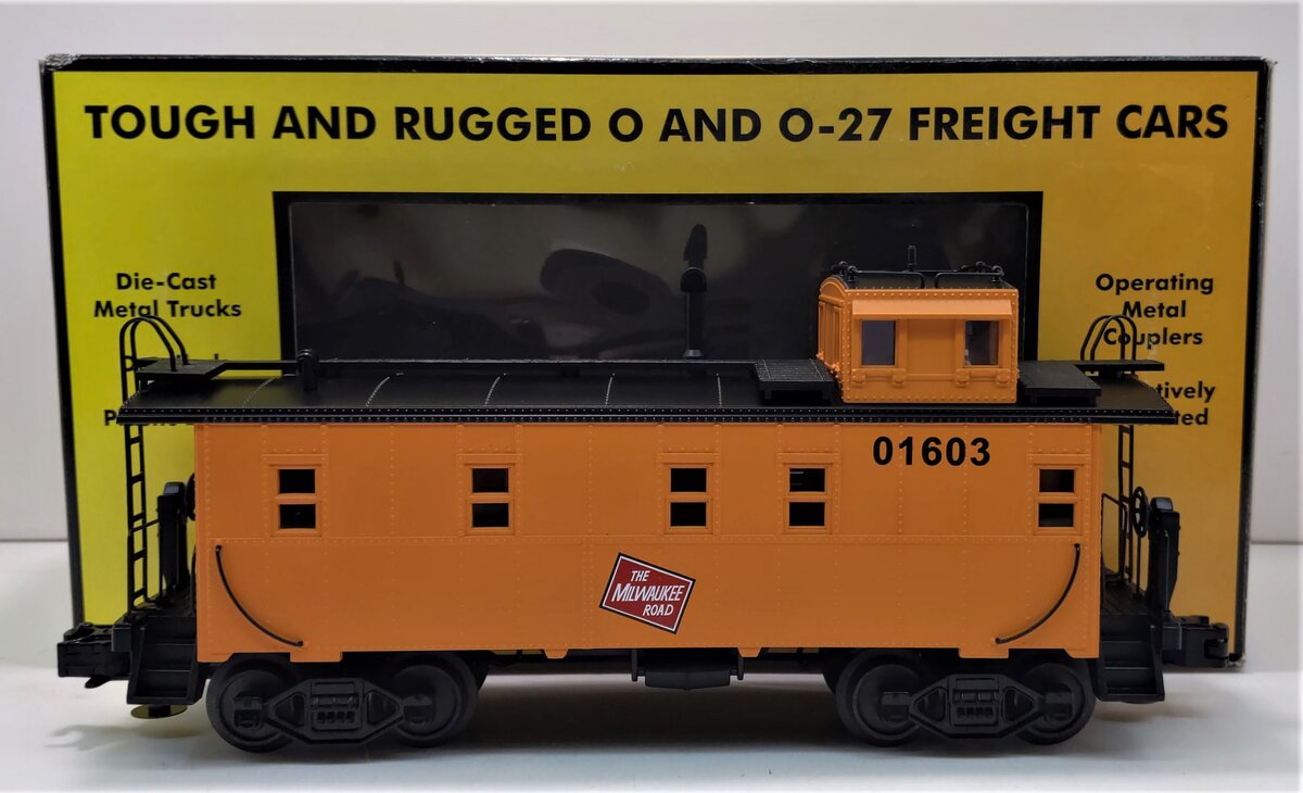 MTH 30-7788 O Gauge Milwaukee Road Illuminated Steel Caboose #01603 NIB