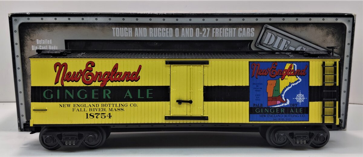 MTH 30-8635 New England Ginger Ale Die-Cast Reefer Car LN/Box