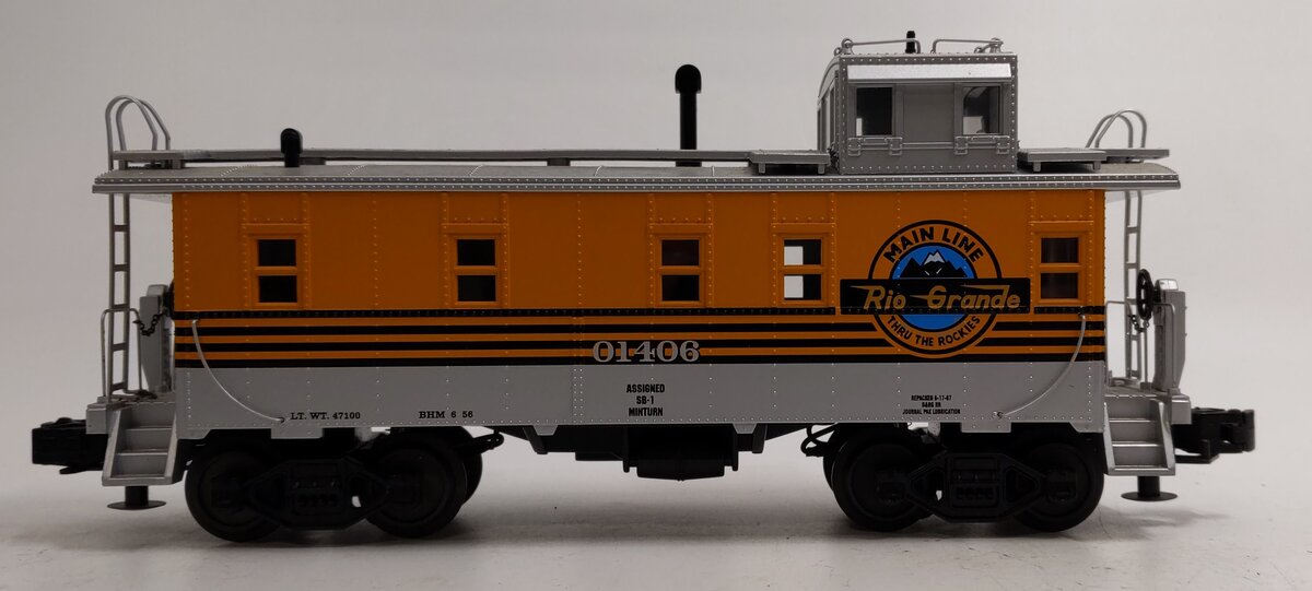 MTH 20-91048 O Gauge Denver Rio Grande Steel Caboose #01406 EX/Box