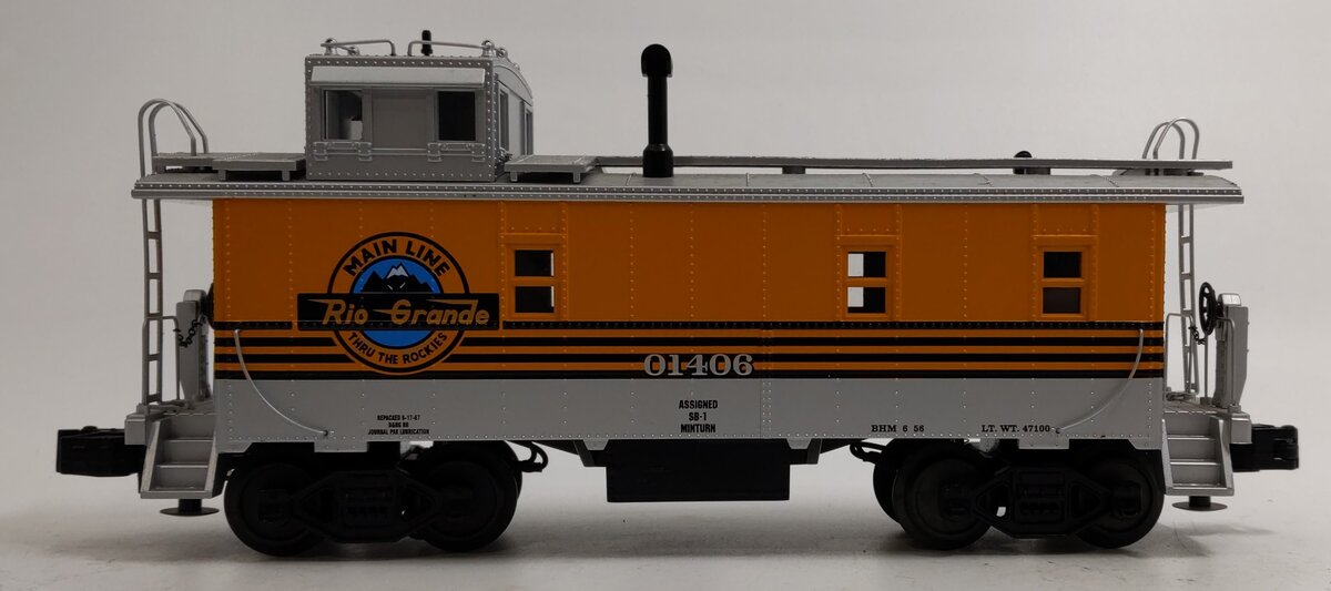MTH 20-91048 O Gauge Denver Rio Grande Steel Caboose #01406 EX/Box